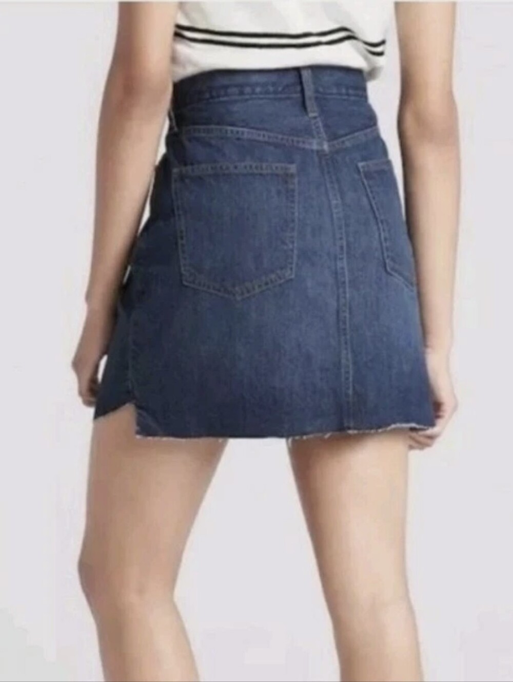Gap Denim Button-Front Mini Skirt Sz 30 - Picture 2 of 6